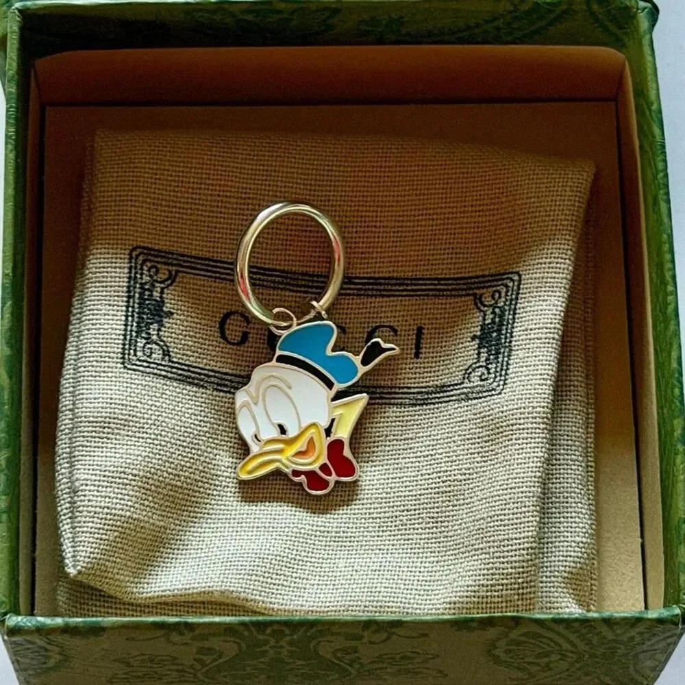 Gucci x Disney Donald Duck Keychain Unisex Enamel Multicolor 1.5